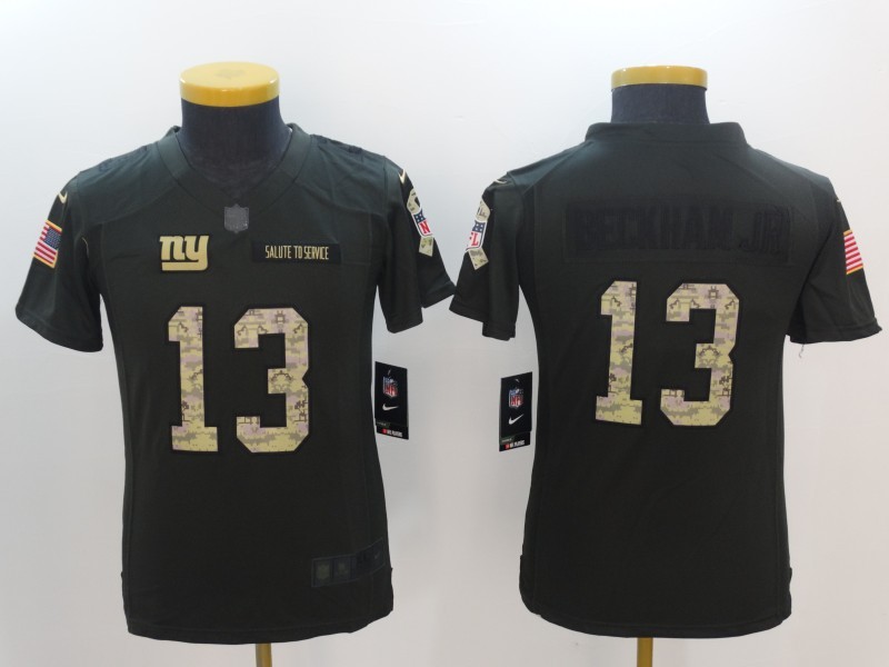 Nike Cowboys 13 Odell Beckham Jr Anthracite Salute to Service Youth Limited Jersey