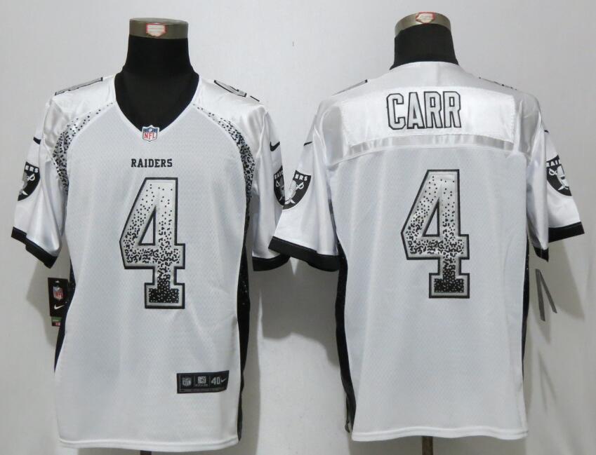 Nike Raiders 4 Derek Carr White Drift Fashion Elite Jersey