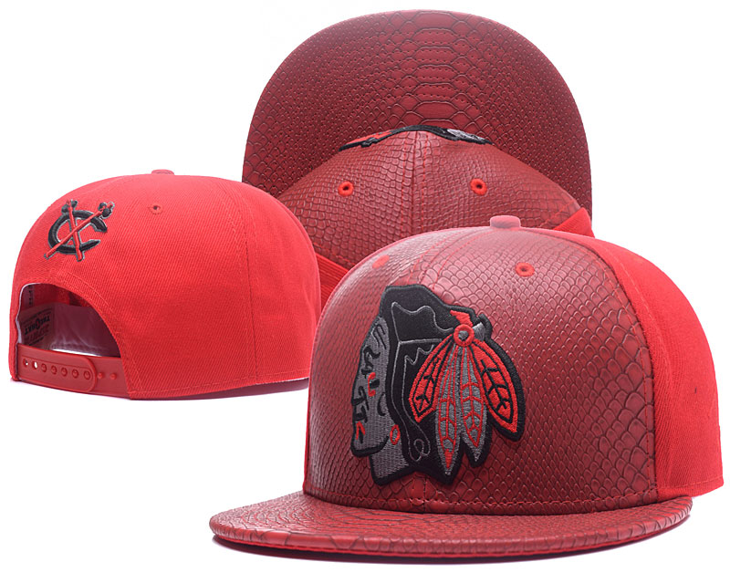 Blackhawks Team Logo Red Adjustable Hat YS