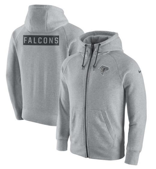 Atlanta Falcons Nike Gridiron Gray 2.0 Full-Zip Hoodie Ash