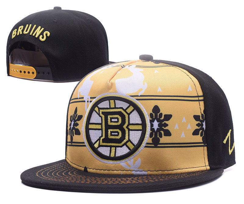 Bruins Team Logo Yellow & Black Adjustable Hat GS
