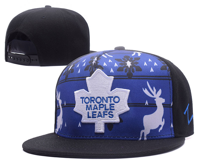 Maple Leafs Team Logo Blue & Black Adjustable Hat GS