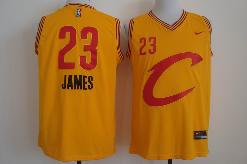 Cavaliers 23 Lebron James Yellow Pride Nike Jersey - Click Image to Close