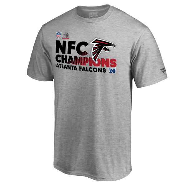 Atlanta Falcons Pro Line by Fanatics Branded Heather Gray 2016 NFC Conference Champions Trophy Collection Locker Room T-Shirt