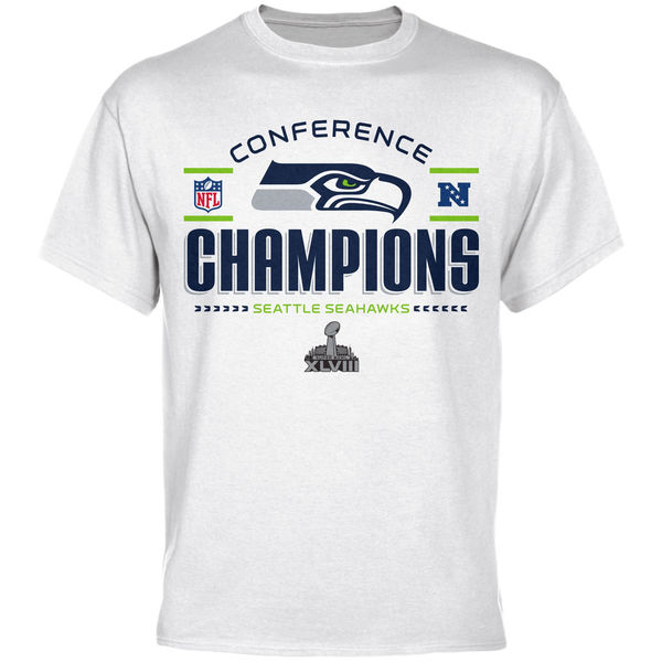Seattle Seahawks 2013 NFC Champions Trophy Collection T-Shirt White