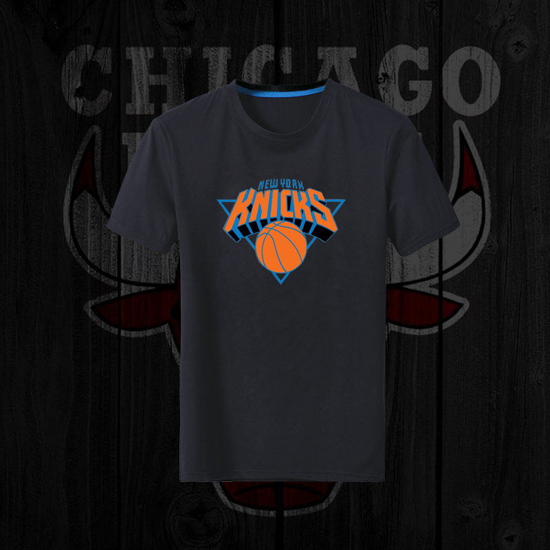 Knicks Fresh Logo Black Men's Short Sleeve T-Shirt