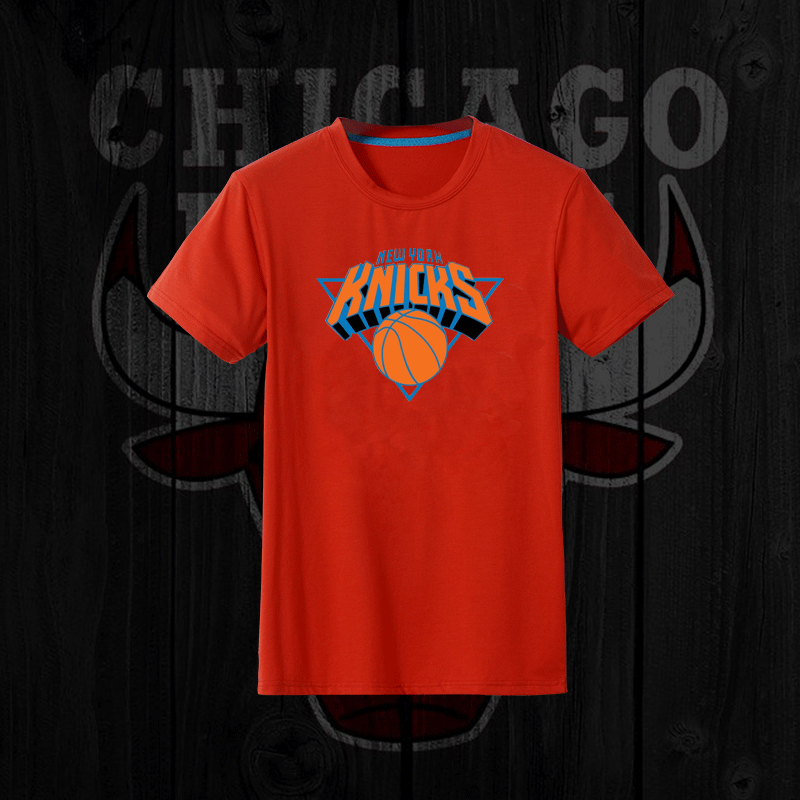 Knicks Fresh Logo Red Men's Short Sleeve T-Shirt