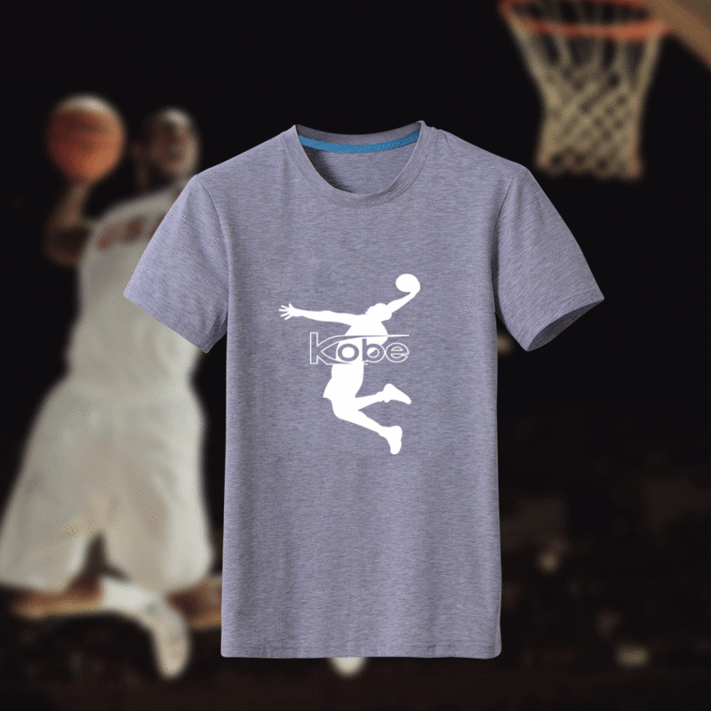 Kobe Bryant Fresh Logo Grey Men's Short Sleeve T-Shirt
