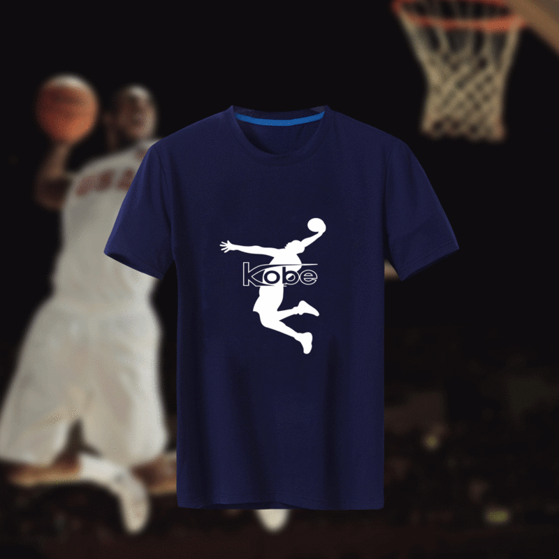 Kobe Bryant Fresh Logo Navy Men's Short Sleeve T-Shirt
