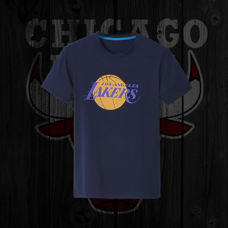 Lakers Fresh Logo Navy Men's Short Sleeve T-Shirt