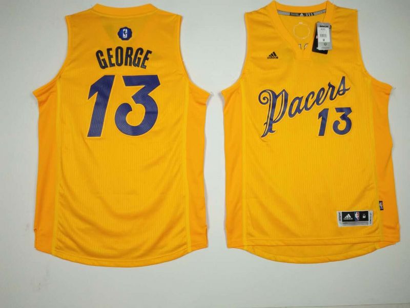 Pacers 13 Paul George Yellow 2016 Christmas Day Swingman Jersey