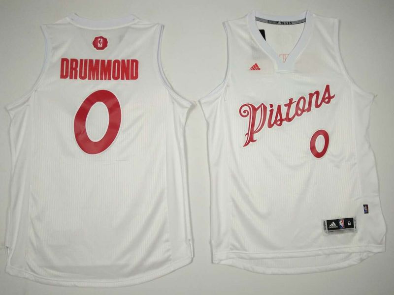 Pistons 0 Andre Drummond White 2016 Christmas Day Swingman Jersey