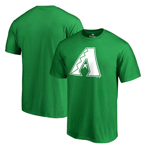 Men's Arizona Diamondbacks Fanatics Branded Green Big & Tall St. Patrick's Day White Logo T-Shirt