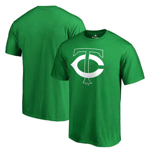 Men's Minnesota Twins Fanatics Branded Green Big & Tall St. Patrick's Day White Logo T-Shirt