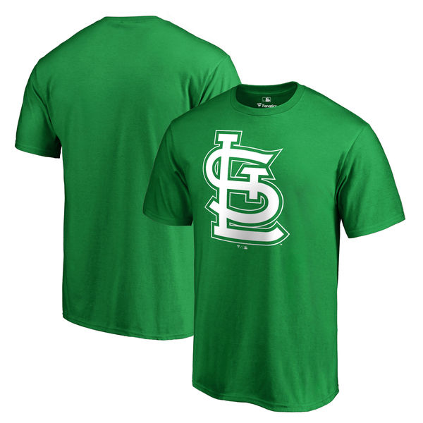 Men's St. Louis Cardinals Fanatics Branded Green St. Patrick's Day T-Shirt - Click Image to Close