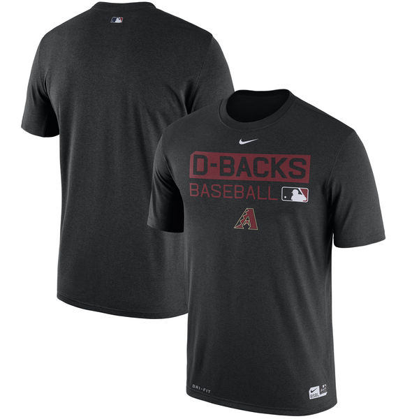 Men's Arizona Diamondbacks Nike Black Authentic Collection Legend Team Issue Performance T-Shirt - Click Image to Close