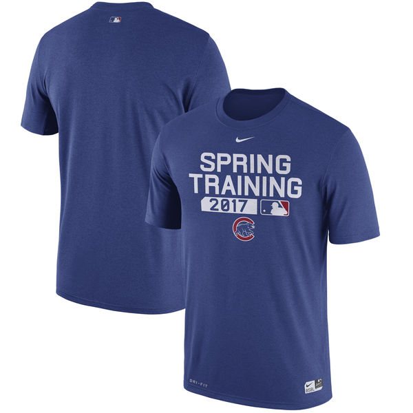 Men's Chicago Cubs Nike Royal 2017 Spring Training Authentic Collection Legend Team Issue Performance T-Shirt