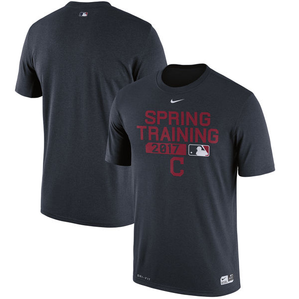 Men's Cleveland Indians Nike Black 2017 Spring Training Authentic Collection Legend Team Issue Performance T-Shirt