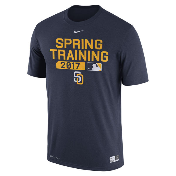 Men's San Diego Padres Nike Navy 2017 Spring Training Authentic Collection Legend Team Issue Performance T-Shirt