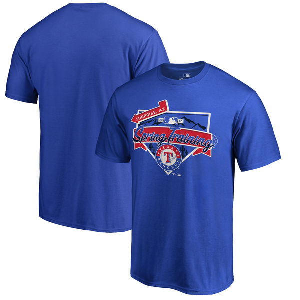 Men's Texas Rangers Fanatics Branded Blue 2017 MLB Spring Training Team Logo Big & Tall T-Shirt