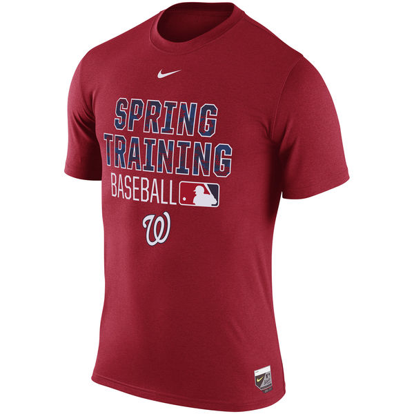 Men's Washington Nationals Nike Red 2016 Authentic Collection Legend Team Issue Spring Training Performance T-Shirt