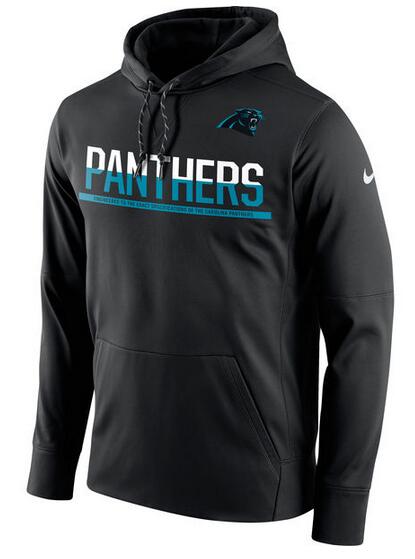 Carolina Panthers Nike Sideline Circuit Pullover Performance Hoodie Black