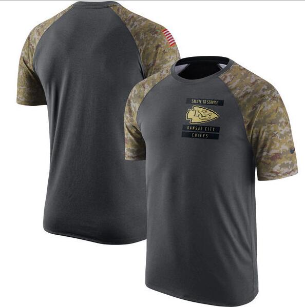 Chiefs Anthracite Salute to Service Men's Short Sleeve T-Shirt