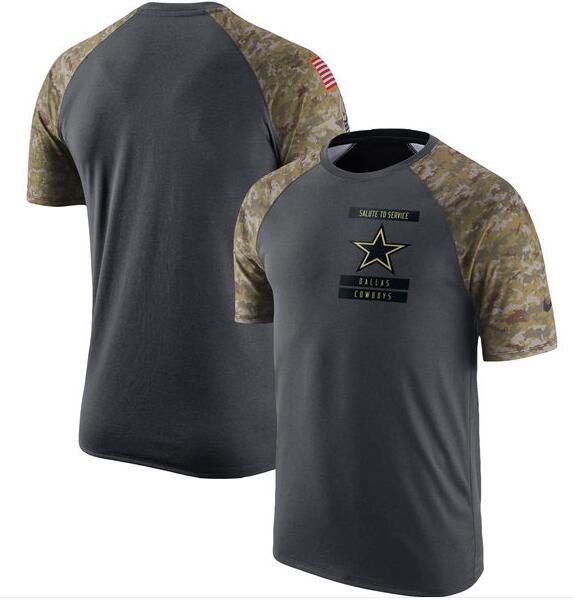Cowboys Anthracite Salute to Service Men's Short Sleeve T-Shirt