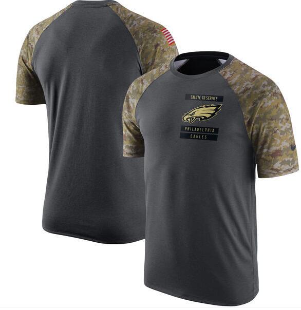 Eagles Anthracite Salute to Service Men's Short Sleeve T-Shirt