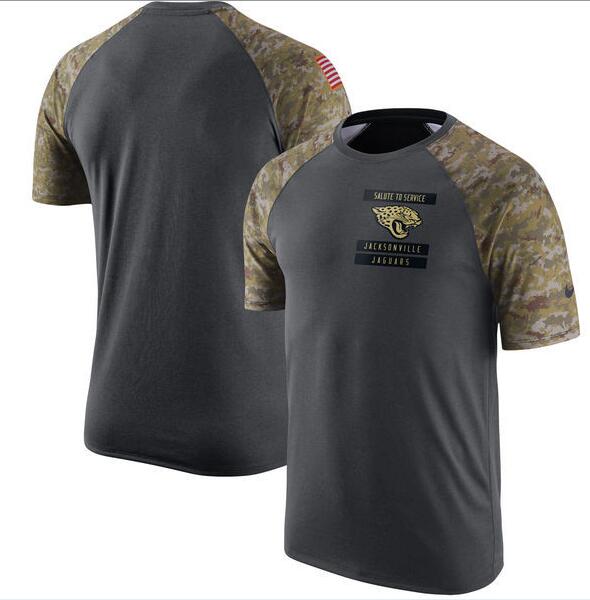 Jaguars Anthracite Salute to Service Men's Short Sleeve T-Shirt - Click Image to Close
