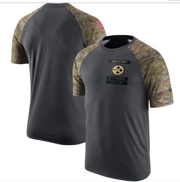Steelers Anthracite Salute to Service Men's Short Sleeve T-Shirt