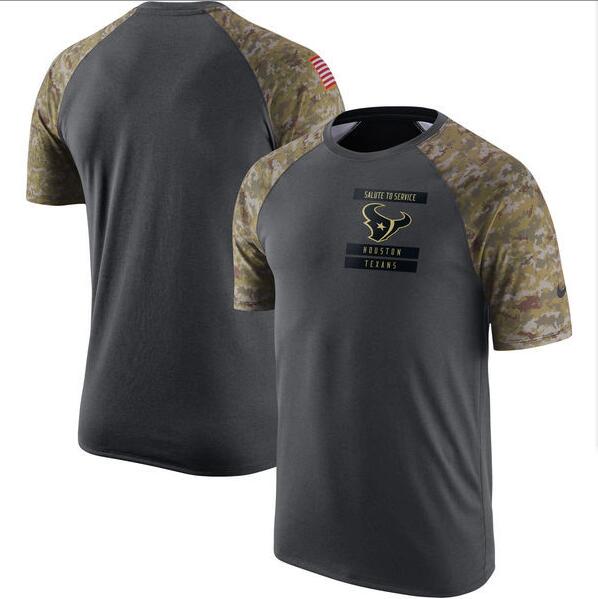Texans Anthracite Salute to Service Men's Short Sleeve T-Shirt
