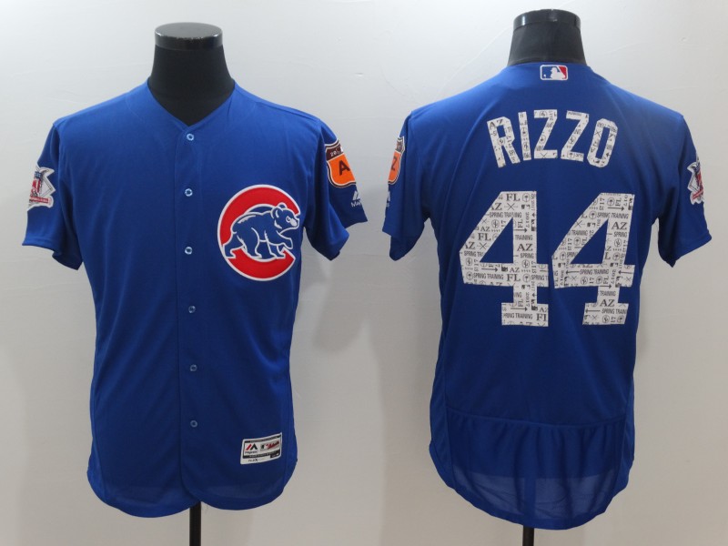 Cubs 44 Anthony Rizzo Royal 2017 Spring Training Flexbase Jersey