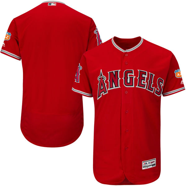 Angels Blank Red 2017 Spring Training Flexbase Jersey