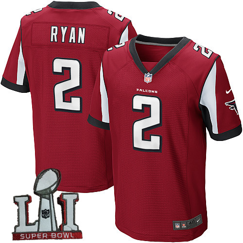 Nike Falcons 2 Matt Ryan Red 2017 Super Bowl LI Elite Jersey