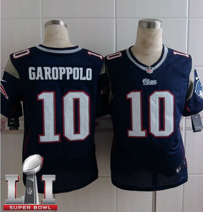 Nike Patriots 10 Jimmy Garoppolo Navy 2017 Super Bowl LI Elite Jersey