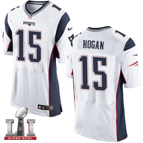 Nike Patriots 15 Chris Hogan White 2017 Super Bowl LI Elite Jersey
