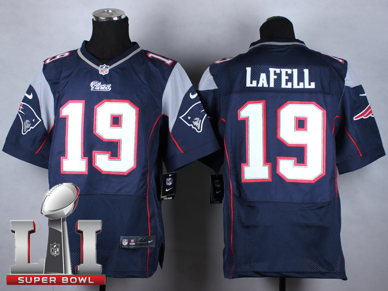 Nike Patriots 19 Brandon LaFell Navy 2017 Super Bowl LI Elite Jersey