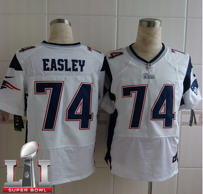 Nike Patriots 74 Dominique Easley White 2017 Super Bowl LI Elite Jersey