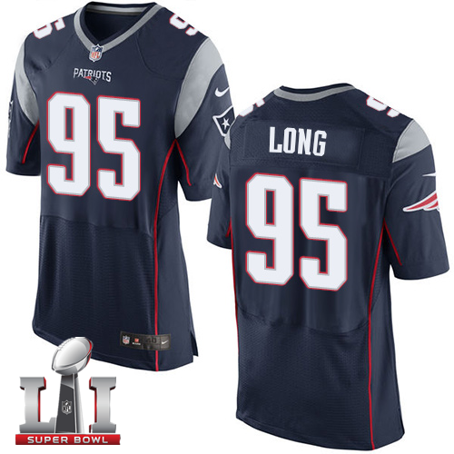 Nike Patriots 95 Chris Long Navy 2017 Super Bowl LI Elite Jersey - Click Image to Close