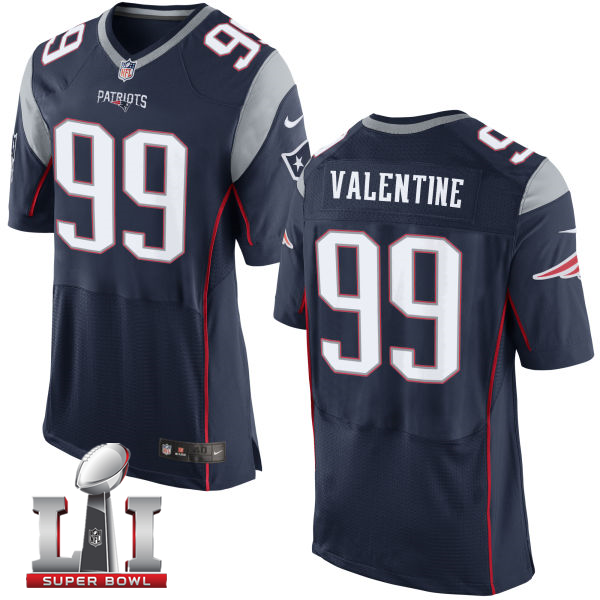 Nike Patriots 99 Vincent Valentine Navy 2017 Super Bowl LI Elite Jersey - Click Image to Close