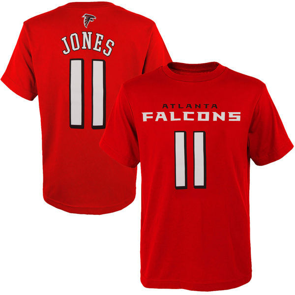 Atlanta Falcons 11 Julio Jones Red Short Sleeve T-Shirt