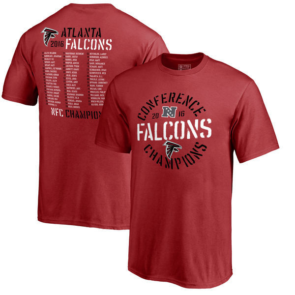 Atlanta Falcons 2016 Conference Champions Red Men's Short Sleeve T-Shirt