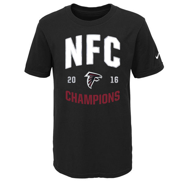 Atlanta Falcons 2016 NFC Champions Black Men's Short Sleeve T-Shirt