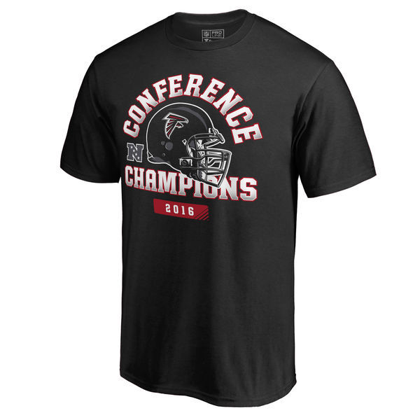 Atlanta Falcons 2016 NFL Conference Champions Black Men's Short Sleeve T-Shirt