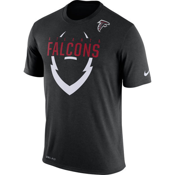 Atlanta Falcons Team Logo Black Men's Short Sleeve T-Shirt