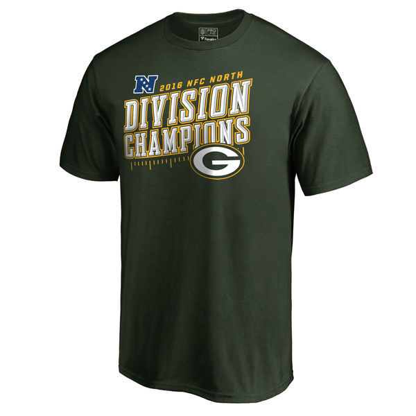 Green Bay Packers Green 2016 NFC North Division Champions Men's Short Sleeve T-Shirt