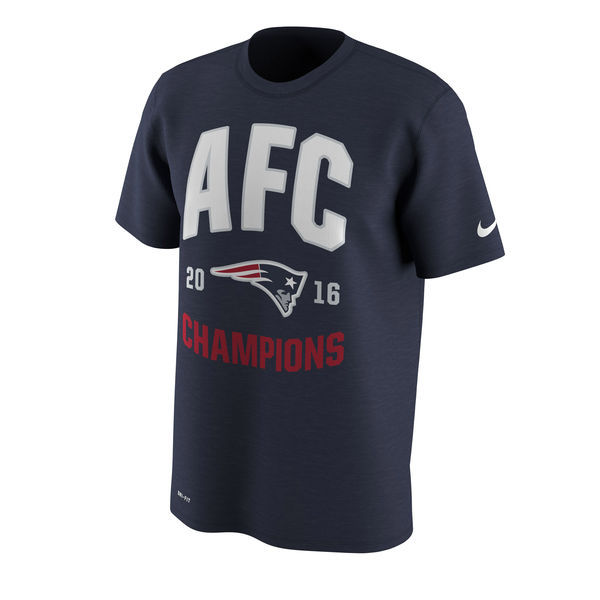New England Patriots 2016 AFC Champions Navy Short Sleeve T-Shirt