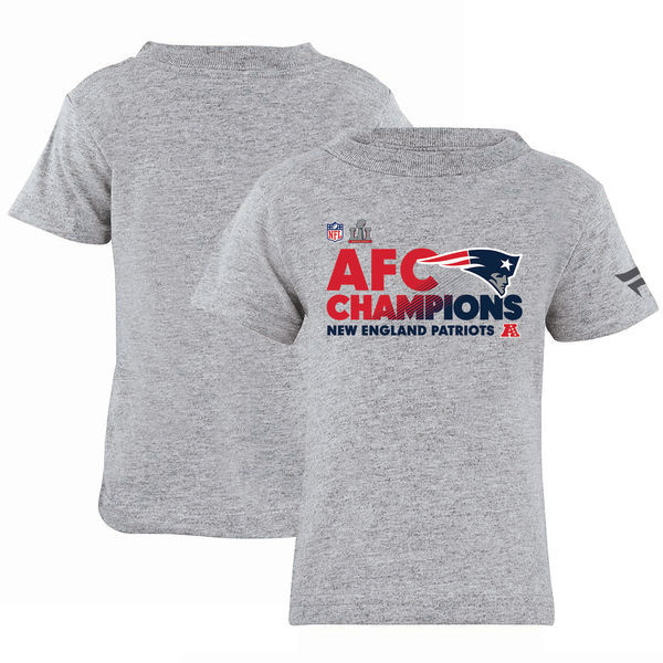 New England Patriots AFC Champions Grey Men's Short Sleeve T-Shirt