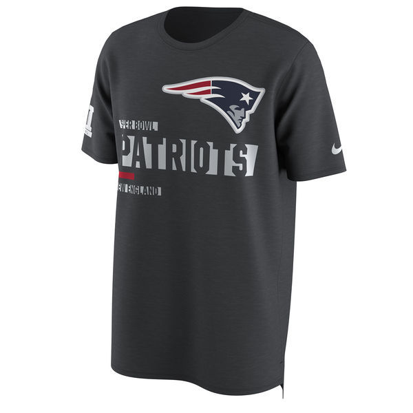 New England Patriots Super Bowl Li Black Men's Short Sleeve T-Shirt